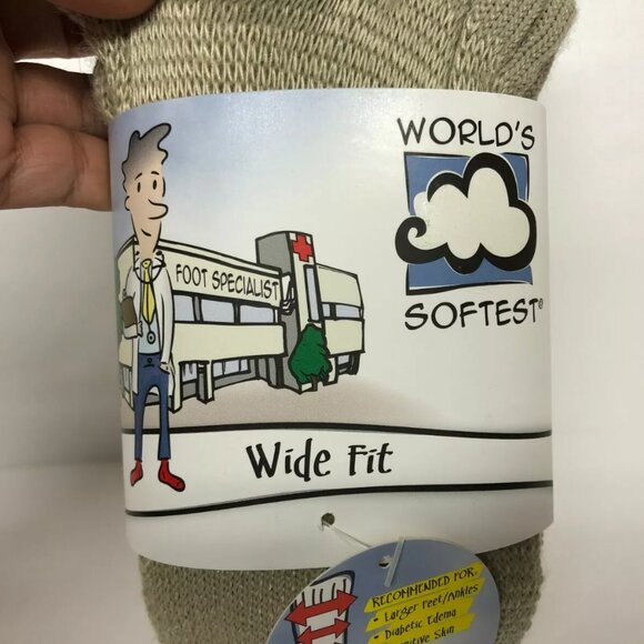 Diabetic Socks Lot Made in USA Size 5-8.5 Sensitive Feet Wide Fit Large Ankle - Picture 4 of 6